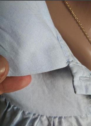 Zara. хлопковая красивая блуза с трендовым рукавом5 фото
