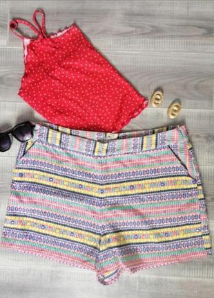 Яркие летние мини шортики в стиле бохо вышивка шорты
