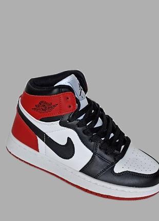 Кроссовки подростковые nike air jordan 1 . найк джордан 1. высокие.кожанные4 фото