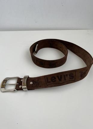 Шкіряний ремінь пояс levi’s