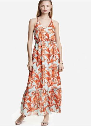 Платье с оранжевыми листочками от h&amp;m