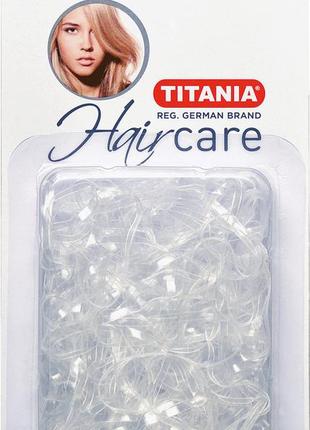 Резинки для волос силиконовые прозрачные маленькие 150шт. titania art.8065/b4 фото