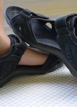 Замшевые босоножки сандали сандалии на липучках ecco экко р. 40 26,5 см2 фото