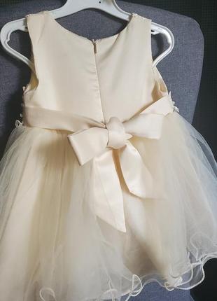 Самое нежное платье детское платье для девочки на 6- 9 месяцев крестины праздник7 фото