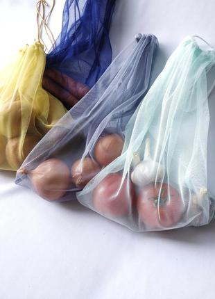 Еко торбинки для овочів і фруктів, сіточки для продуктів. еко мішечки, торби, пакети, мішки3 фото