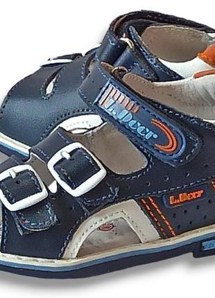 Ортопедические кожаные босоножки летняя обувь сандали для мальчика 13а0-300 b&g 21,22