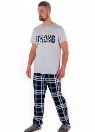 Мужская пижама легкая, мужская пижама брюки и футболка мужская пижама хлопковая3 фото