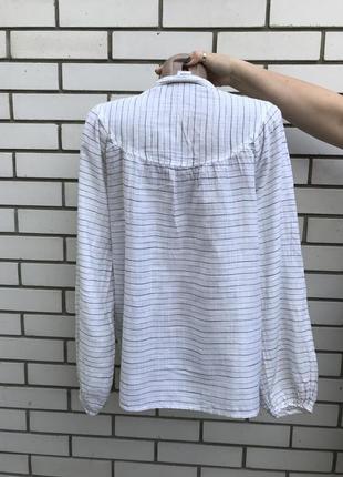 Блузка,рубаха в полоску,в этно бохо ,деревенский стиле ,хлопок,h&m6 фото