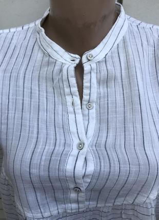 Блузка,рубаха в полоску,в этно бохо ,деревенский стиле ,хлопок,h&m5 фото