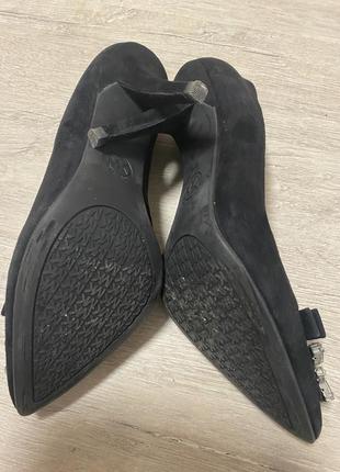 Туфлі michael kors felicity pump black suede heels 40f5fehp1s 8m2 фото