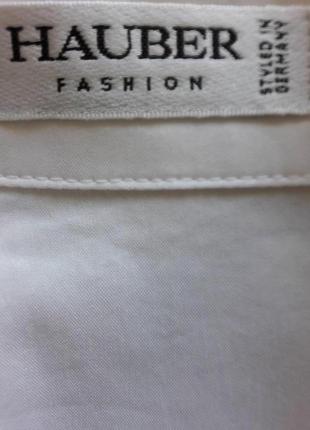 Рубашка белая классическая супер качественная премиального бренда hauber3 фото