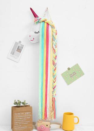 Органайзер, м'яка іграшка єдиноріг для зберігання прикрас для волосся, декор для дитячої кімнати 31 фото
