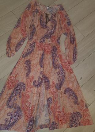 Легкое платье из вискозы  с принтом1 фото