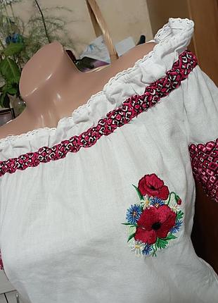 Вышиванка женская с открытыми плечами туника
