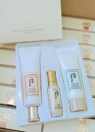 Люксовый набор с санскрином the whoo gongjinhyang seol radiant white tone-up sunscreen special set4 фото