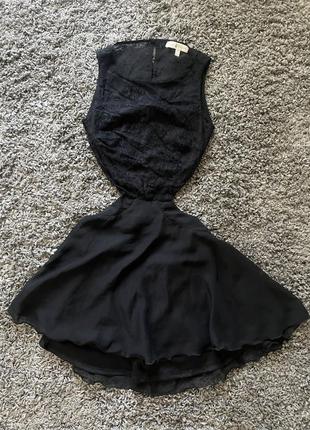 Платье мини черная10 фото