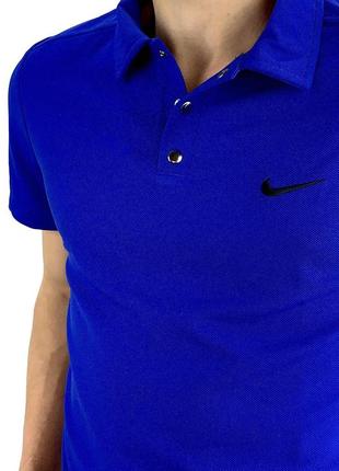 Стильная футболка мужская поло легкая на каждый день синяя | футболки поло мужские брендовые6 фото