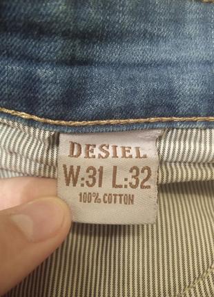 Мужские ексклюзивные стильные джинсы diesel (italy🇮🇹). размер: 31/ l /32.7 фото