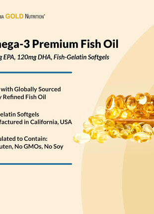 California gold nutrition, омега-3, риб'ячий жир преміальної якості, 100 рибно-желатинових капсул6 фото