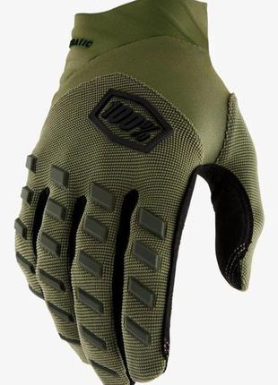 Перчатки ride 100% airmatic glove (army green), s (8), s