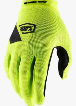 Перчатки ride 100% ridecamp glove (fluo yellow), s (8) (10011-00010)