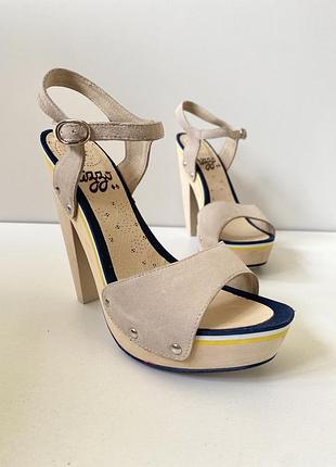 Босоніжки замшеві бежеві (іспанія) (36-40)