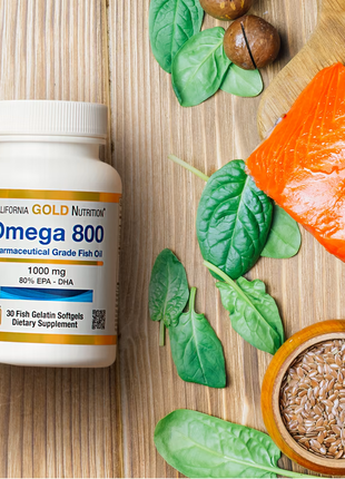 California gold nutrition, омега 800, риб'ячий жир фармацевтичного ступеня чистоти, 80% епк/дгк, 100