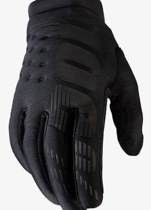 Дитячі зимові перчатки ride 100% brisker glove (black), yxl (8), yxl