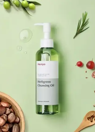 Гидрофильное масло 200 мл manyo herb green cleansing oil4 фото