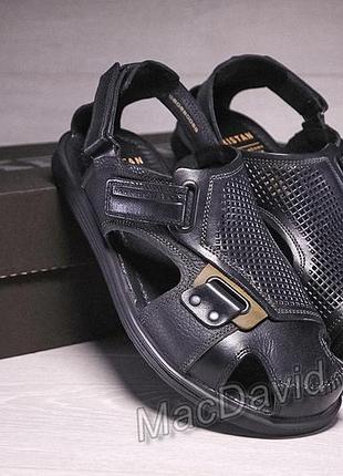 Сандалии кожаные kristan rivet черные