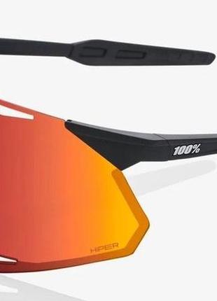 Окуляри ride 100% hypercraft xs - soft tact black - hiper red multilayer mirror lens, mirror lens, mirror lens1 фото