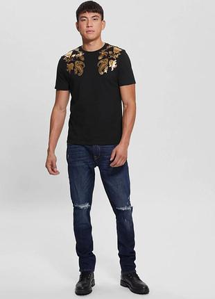 Zara новая футболка с золотым арнаментом