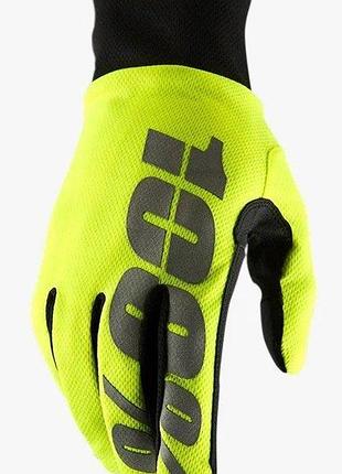 Водостійкі перчатки ride 100% hydromatic waterproof glove (fluo yellow), xl (11), xl