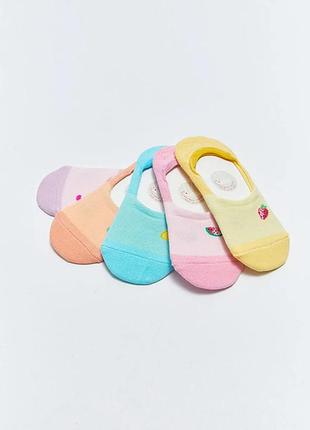 5-6/9-10/36-38 р нові фірмові короткі спортивні шкарпетки слідки для дівчинки 5 пар lc waikiki