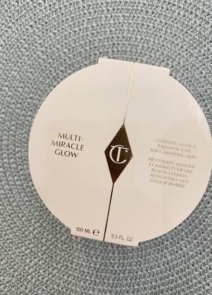 Бальзам-маска для очищення та живлення шкіри обличчя 3-в-1 charlotte tilbury multi-miracle glow, 100ml