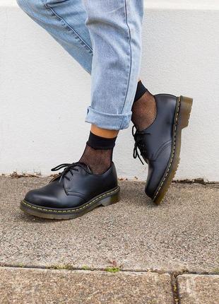 Dr. martens 1461 black smooth1 фото