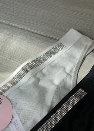 Трусики стринги в сеточку трусики с блестящим пояском