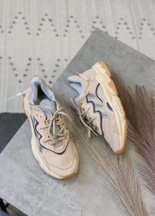 Кроссовки adidas ozweego beige