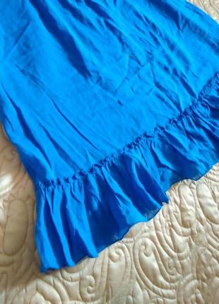 Сукня з мереживною обробкою в області вирізу bodyflirt/ bonprix електрик літній/сукня/літнє плаття 36 на пляж6 фото