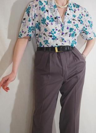 Цветочная винтажная блуза 🐦 (ретро)6 фото