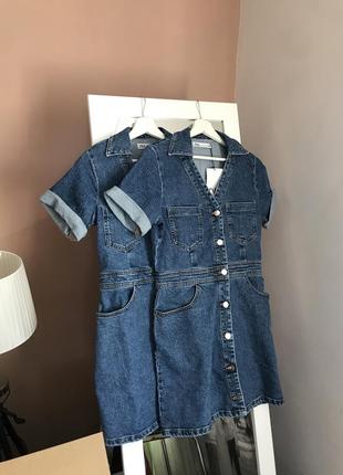 Платье джинсовое платье платье зара zara мины мини