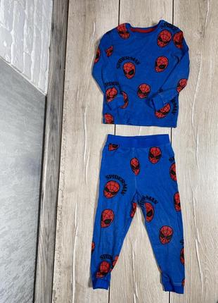 Трикотажная пижама spider man на мальчика 3 года marks &amp; spencer