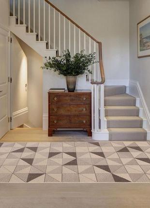 Ковер безворсовый на резиновой основе dakaria karat flex run 1954/19 1.50x3.80 м бежевый