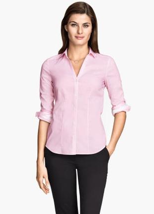 Розовая блузка рубашка от h&m1 фото