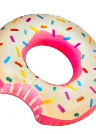 Надувне коло для дітей "пончик" intex 56265 np. коло для дівчаток у вигляді пончика діаметром 107см, від 8 років
