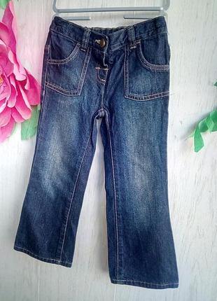 Фирменные джинсы на 4-5 лет на рост 110 синие классические некст1 фото