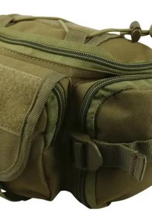 Сумка на пояс тактика, армейская сумка органайзер 6l (зеленый)