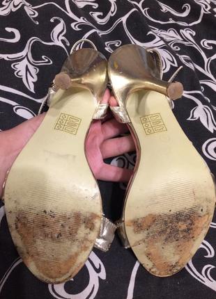 Rebel heart золотые босоножки сандали туфли 24.5 см4 фото