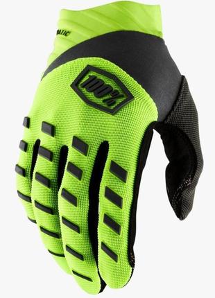 Перчатки ride 100% airmatic glove (fluo yellow), m (9) (10000-00011), m