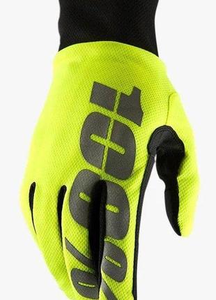 Водостойкие перчатки 100% hydromatic waterproof glove (fluo yellow), m (9)